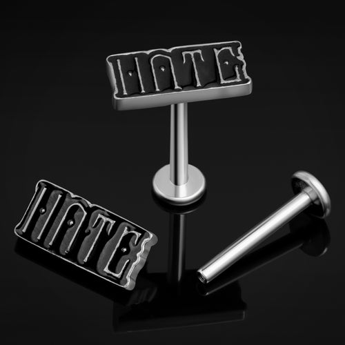 Labret-Stift, Silber, Innengewinde, ASTM F136 Titan, 1,2 mm