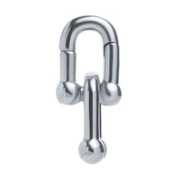 Silver Double Link Steel Hoop Ear Hangers - Pair