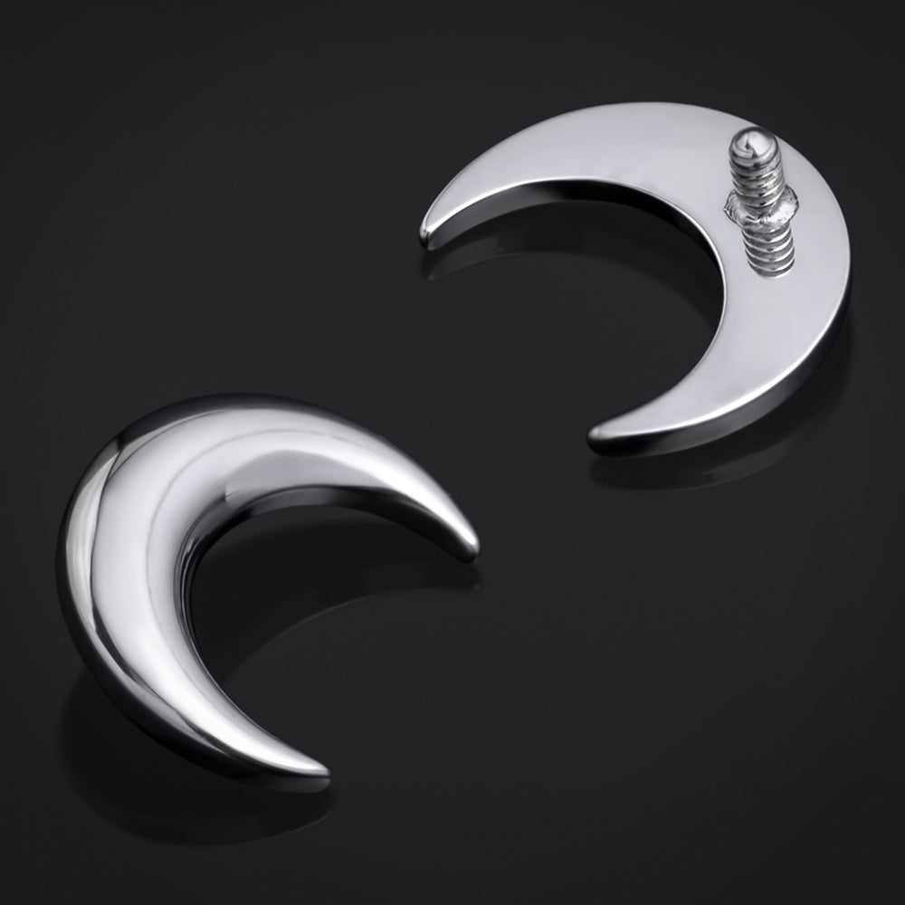 Labret-Top, Silber, Gotisches Kreuz, Innengewinde, Titan