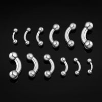 Curved Barbell, Argent, Titane, Jewellery pour piercing stretché, gros calibre