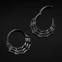 Septum clicker, noir, toile d’araignée, titane ASTM F136