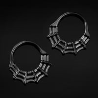 Septum clicker, noir, toile d’araignée, titane ASTM F136