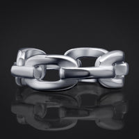 Bague chaîne en argent