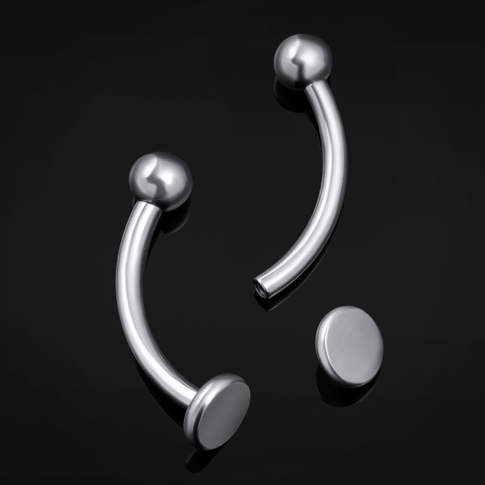 Titan-Labret-Ohrstecker mit Innengewinde, Stärke 1,2 mm, in Roségold mit Kegel