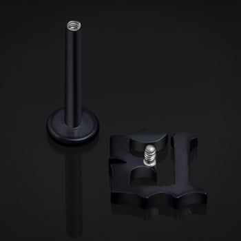 Labret-Stift, Silber, Innengewinde, ASTM F136 Titan, 1,2 mm