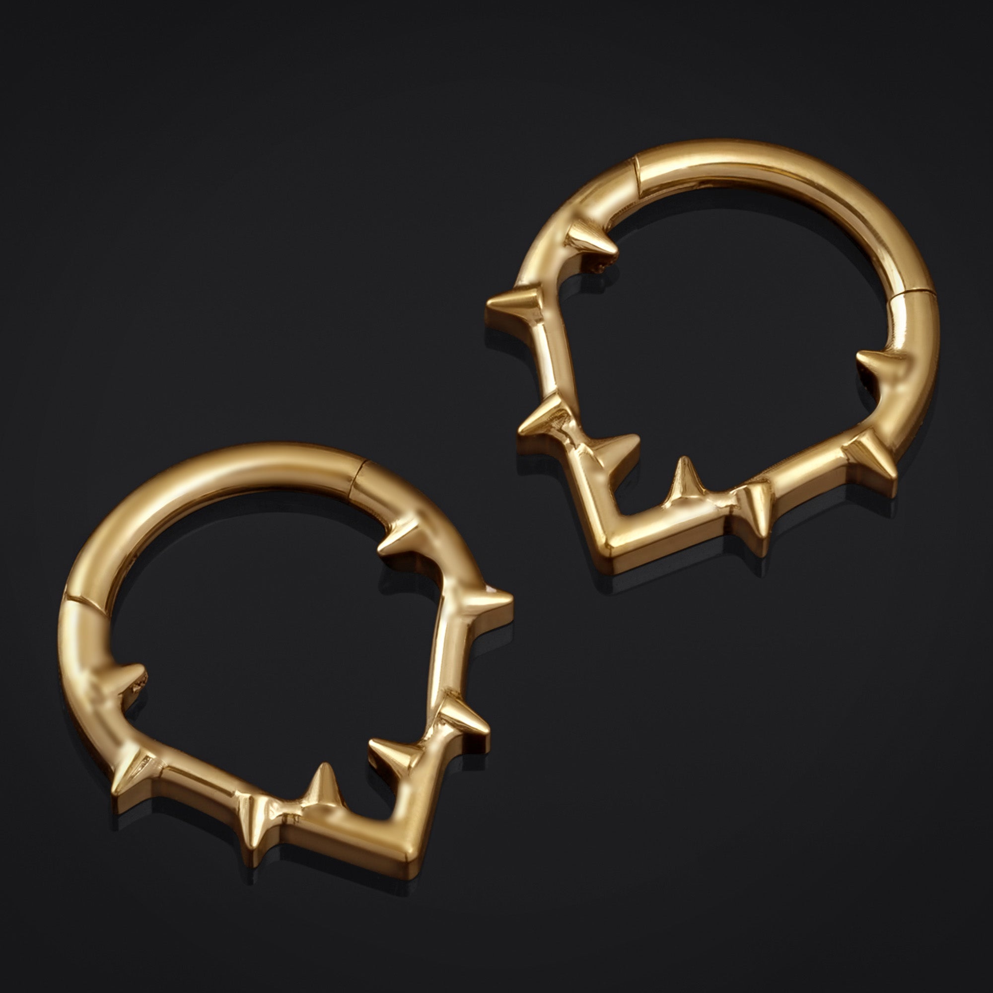 Septum Clicker, Gold, Thorns, ASTM F136 Titanium