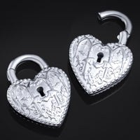 Poids d’oreille cœur cadenas - paire