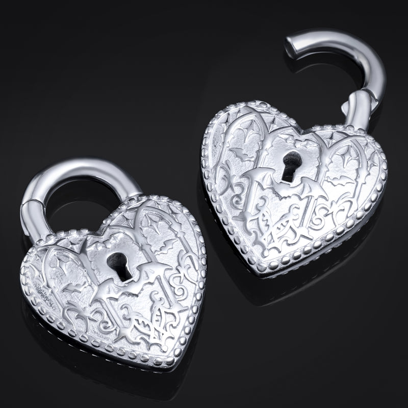 Poids d’oreille cœur cadenas - paire