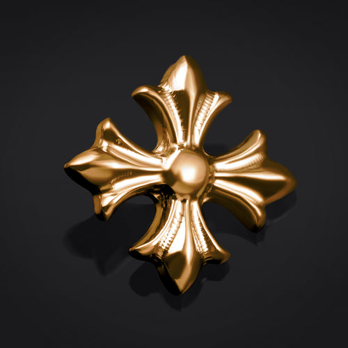 Labret-Top, Silber, Gotisches Kreuz, Innengewinde, Titan