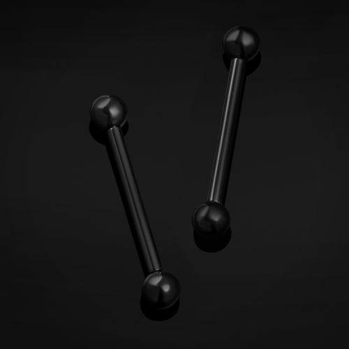 Black Titanium Internally Threaded Nipple Bar