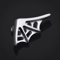 Embout de Labret, Argent, Toile d'Araignée, Filetage Interne, Titane