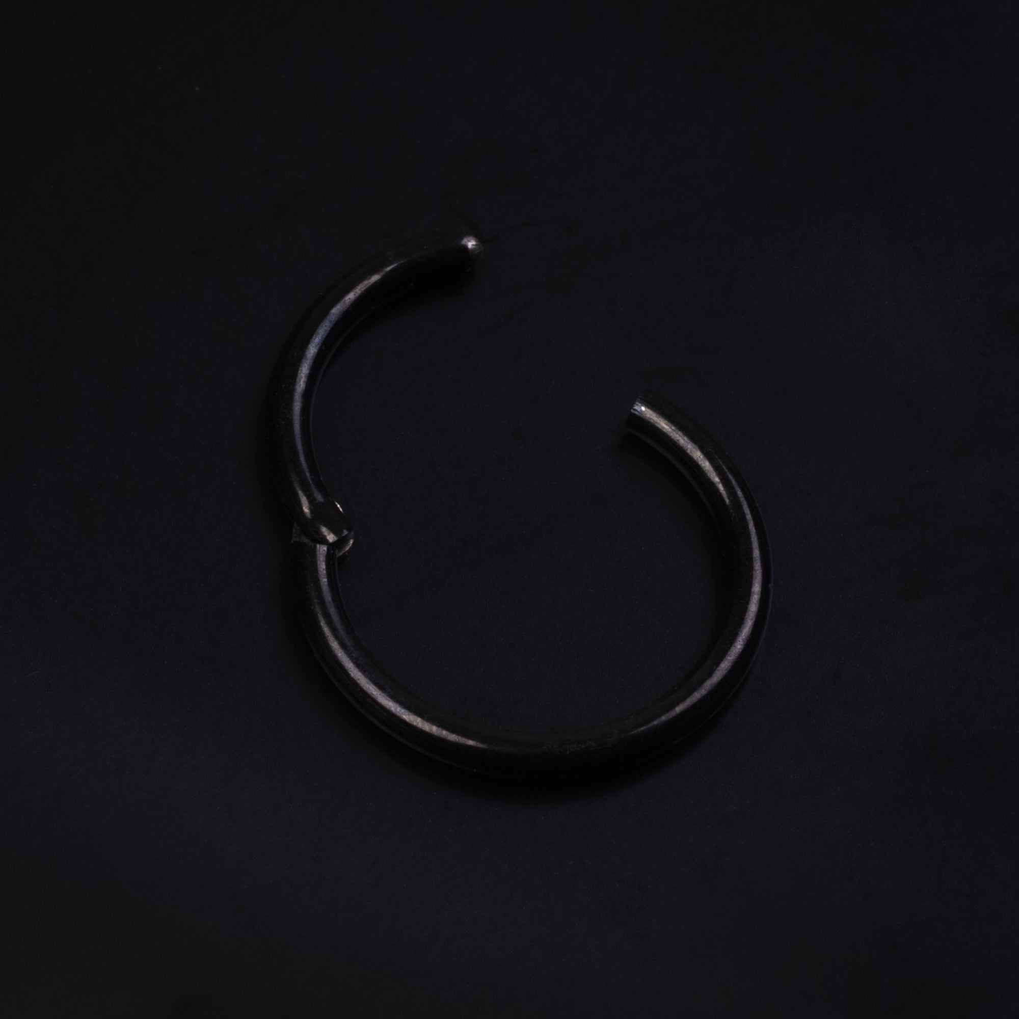 Daith Segment Ring, Black, ASTM F136 Titanium