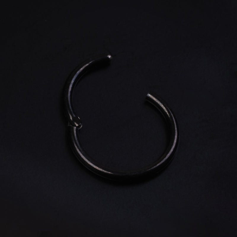 Daith Segment Ring, Black, ASTM F136 Titanium