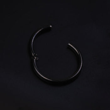 Daith Segment Ring, Black, ASTM F136 Titanium