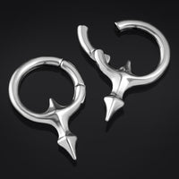 Poids d'oreilles en acier à motif tribal - Paire