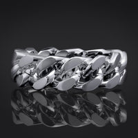 Silberner Kettenglied-Ring