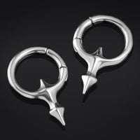 Poids d'oreilles en acier à motif tribal - Paire