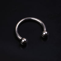 Horseshoe Daith Jewellery, Silver, Internally Threaded, Titanium