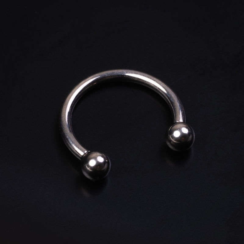 Horseshoe Daith Jewellery, Silver, Internally Threaded, Titanium