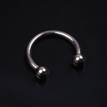 Horseshoe Daith Jewellery, Silver, Internally Threaded, Titanium