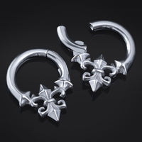 Poids d'oreille gothiques fleur-de-lis - Paire