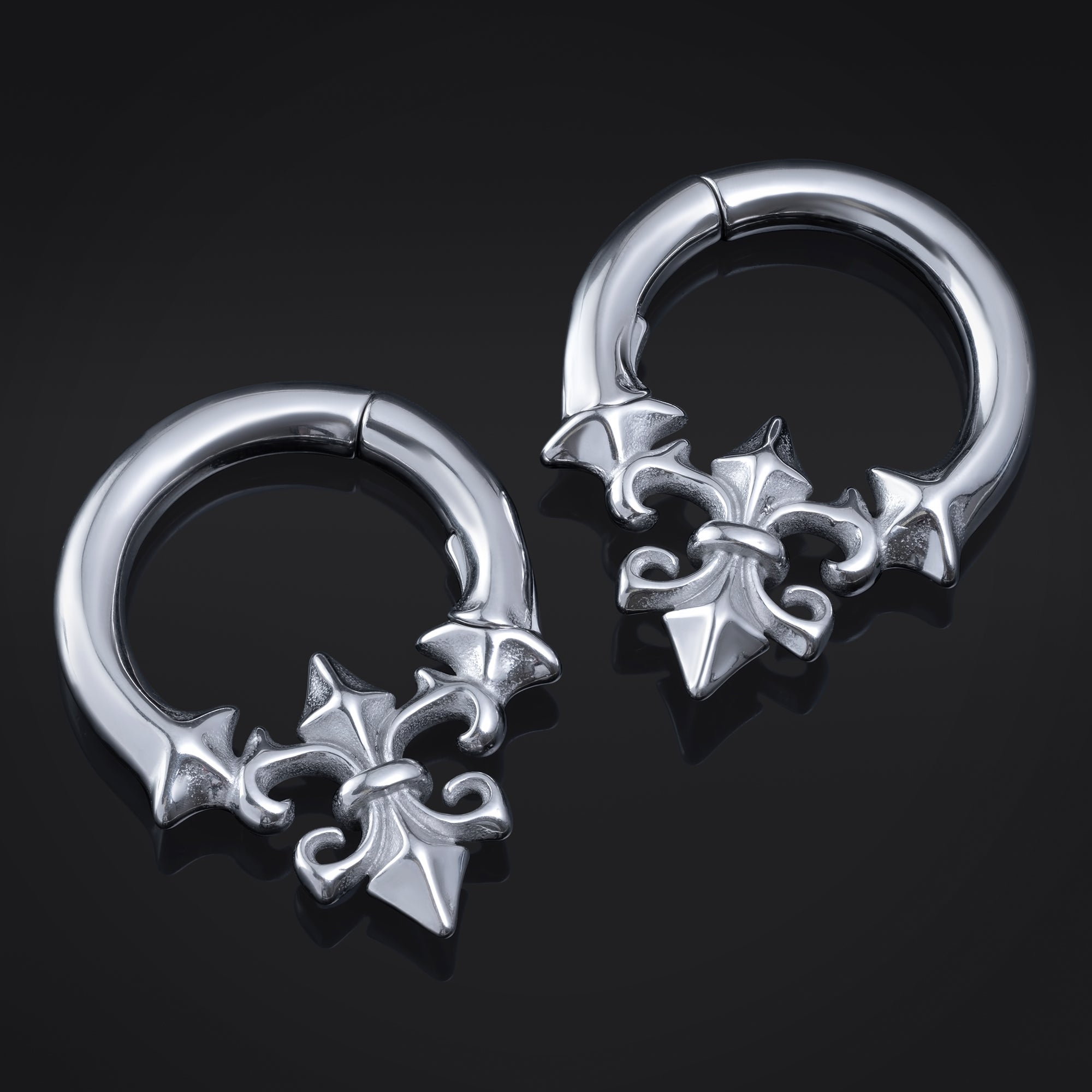 Gothic Fleur-de-Lis Ear Weights - Pair