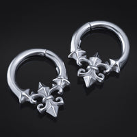 Poids d'oreille gothiques fleur-de-lis - Paire