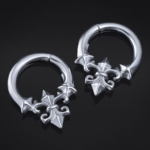 Gothic Fleur-de-Lis Ear Weights - Pair