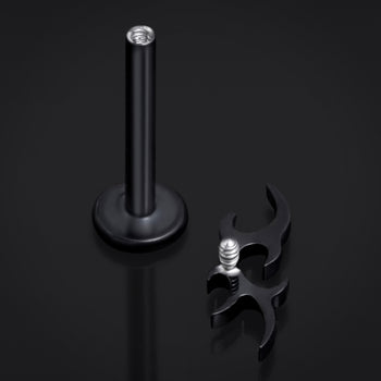 Labret-Stift, Silber, Innengewinde, ASTM F136 Titan, 1,2 mm