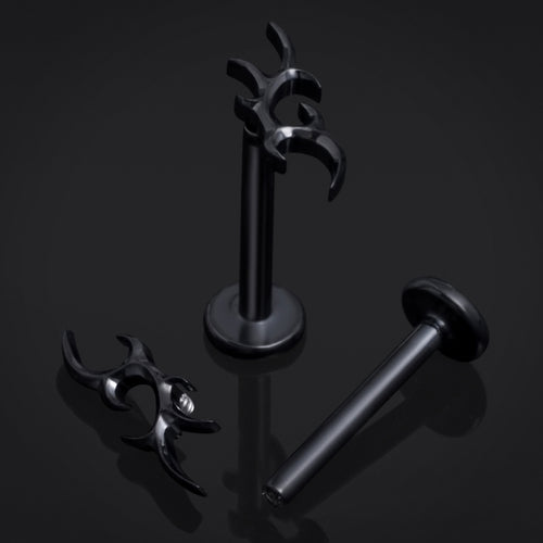 Labret-Stift, Silber, Innengewinde, ASTM F136 Titan, 1,2 mm