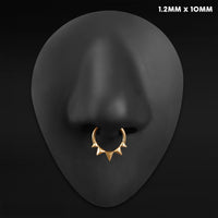 Septum Clicker, or, à pointes, titane ASTM F136
