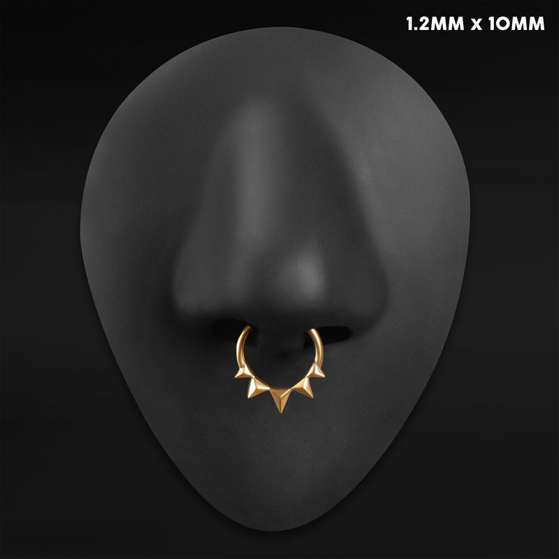 Septum Clicker, or, à pointes, titane ASTM F136
