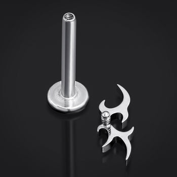 Labret-Stift, Silber, Innengewinde, ASTM F136 Titan, 1,2 mm