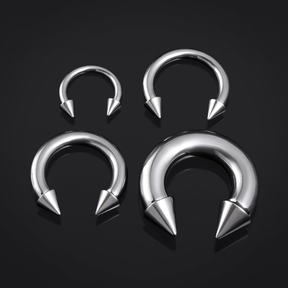 Hufeisen-Barbell, Silber, Titan, gedehnte Septum Jewellery