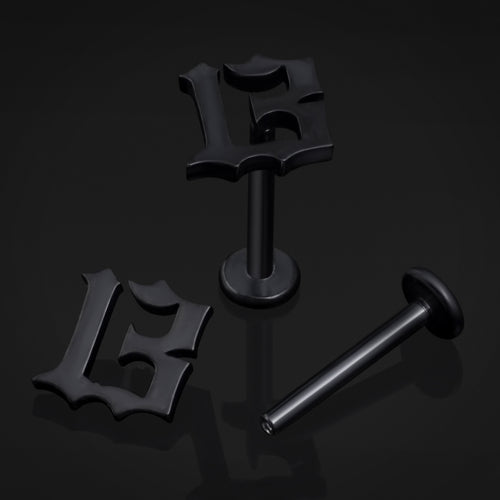 Labret-Stift, Silber, Innengewinde, ASTM F136 Titan, 1,2 mm