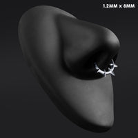 Anneau Clicker De Septum En Titane ASTM F136 Argenté À Pointes Gothique