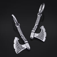 Gothic Axe Boucles d’oreilles créoles - Jewellery alternative en acier inoxydable - Paire