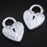 Poids d’oreille cœur cadenas - paire