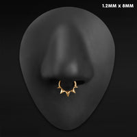 Septum Clicker, or, à pointes, titane ASTM F136