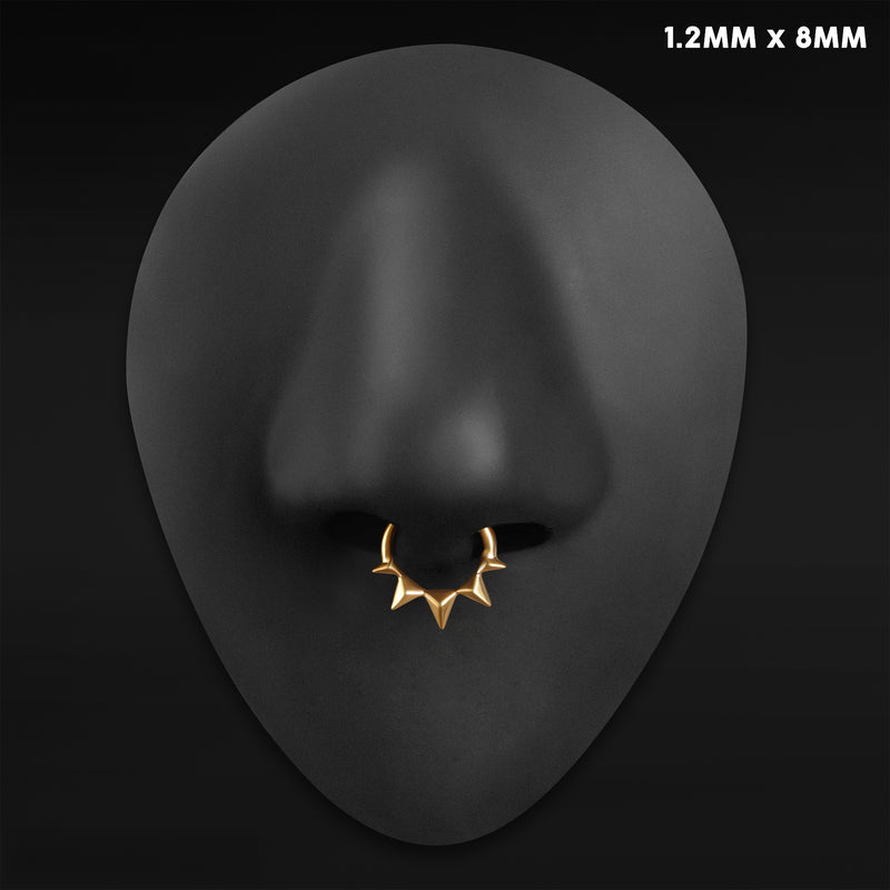 Septum Clicker, or, à pointes, titane ASTM F136