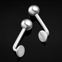 Barre de piercing Christina, argent, filetage interne, titane, préstérilisée