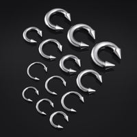 Hufeisen-Barbell, Silber, Titan, gedehnte Septum Jewellery