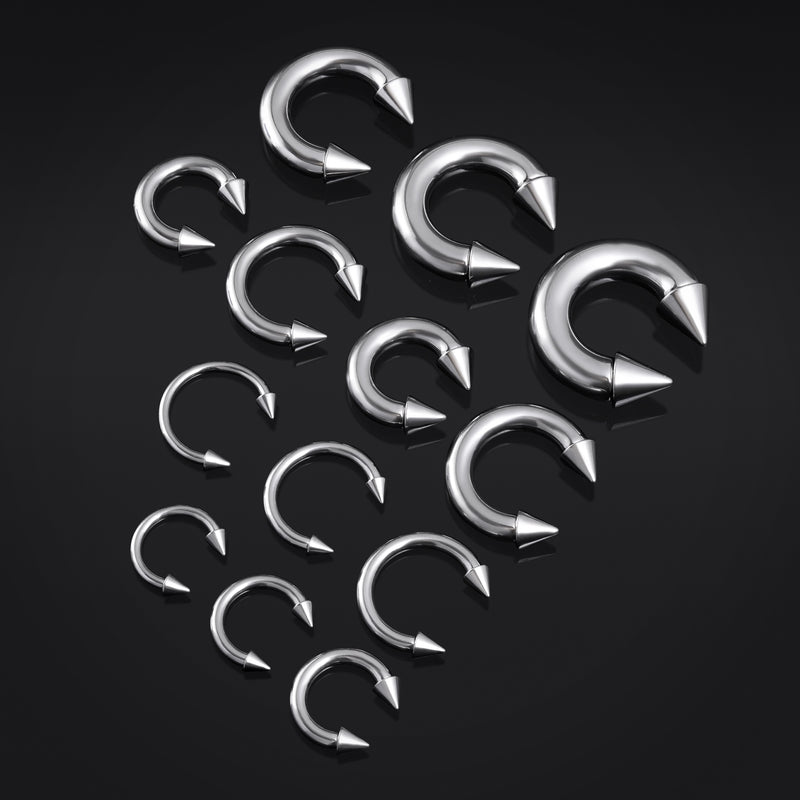 Hufeisen-Barbell, Silber, Titan, gedehnte Septum Jewellery
