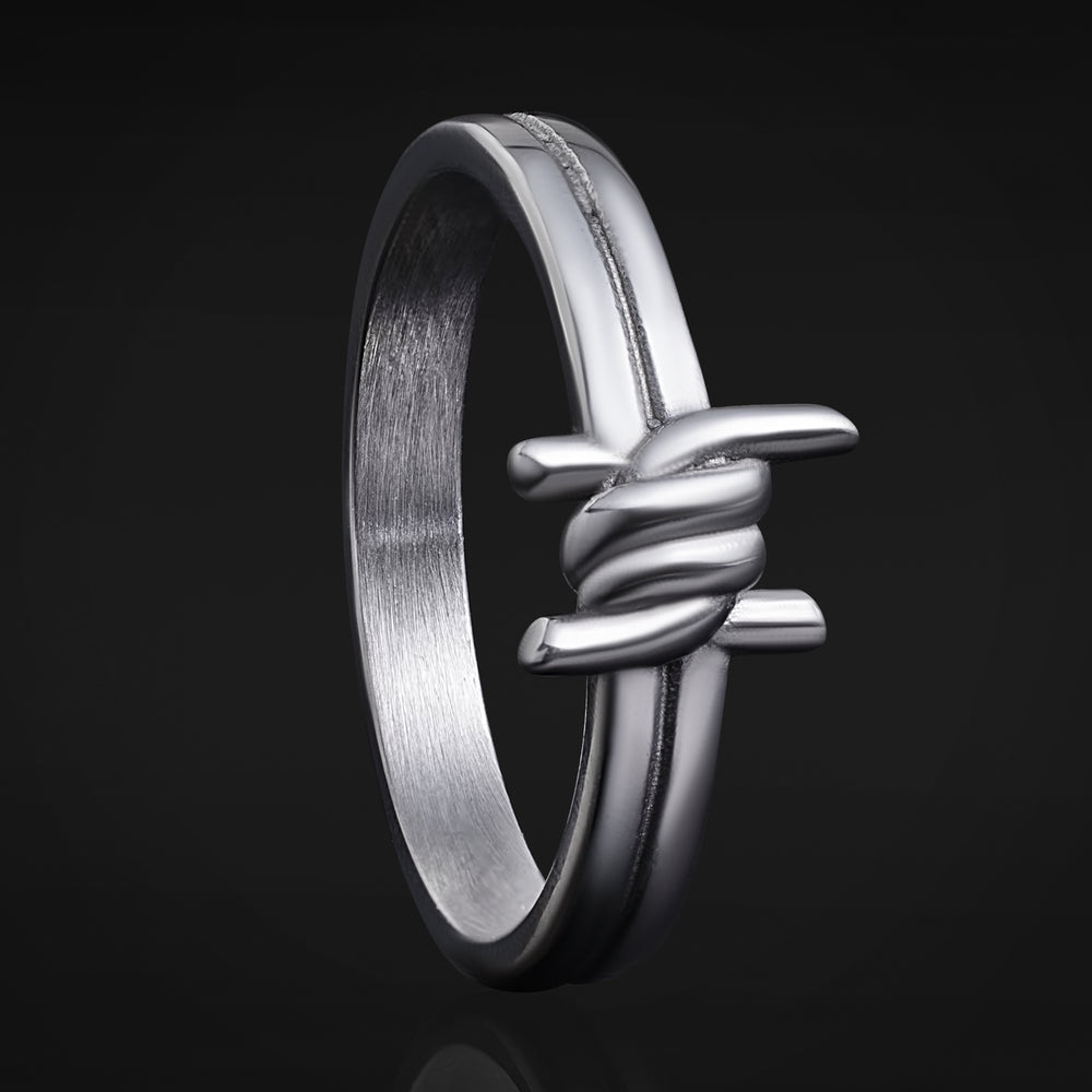 Silver Barbed Wire Ring - Gold Leviathan Ring In Various Sizes