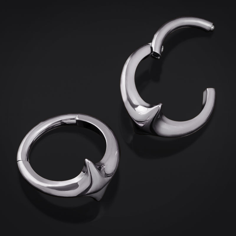 Bague Helix étoile à quatre branches, argent, titane ASTM F136