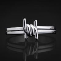 Bague en argent fil barbelé