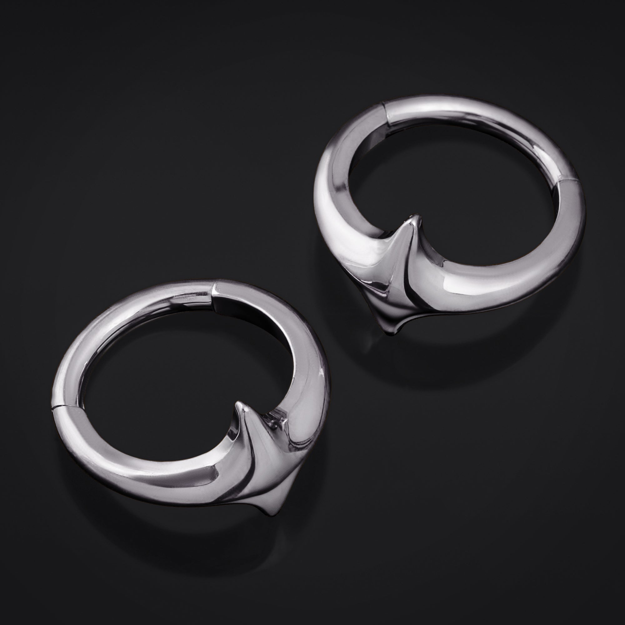 Bague Helix étoile à quatre branches, argent, titane ASTM F136