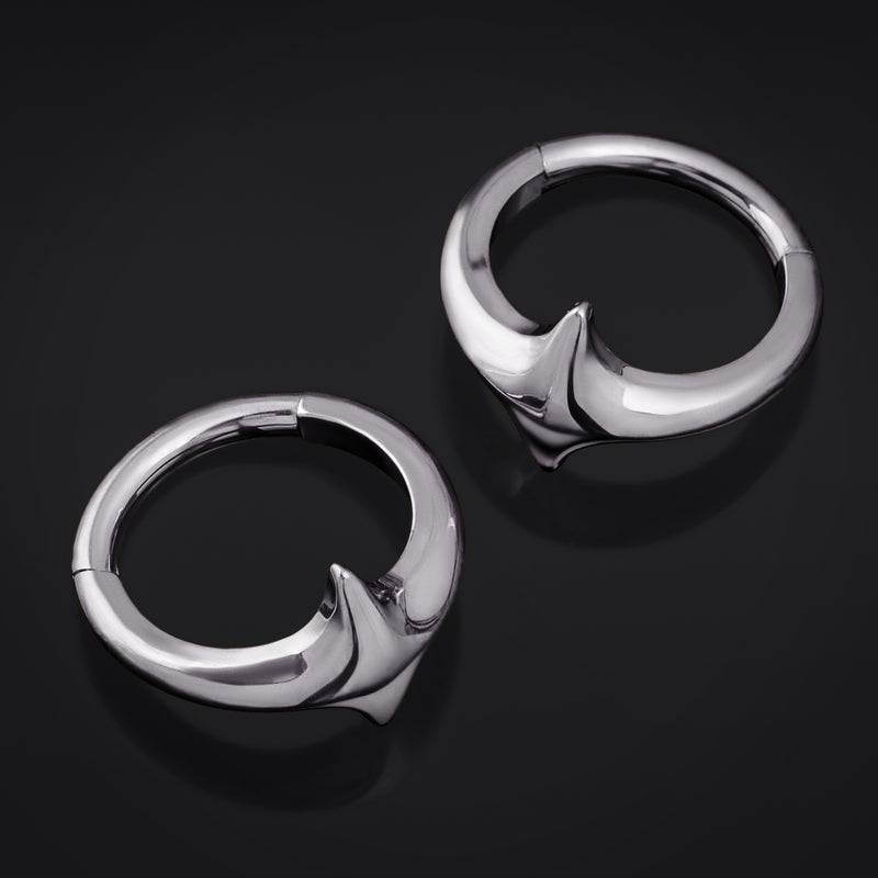 Bague Helix étoile à quatre branches, argent, titane ASTM F136