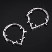 Septum Clicker, Argent, Épines, Titane ASTM F136
