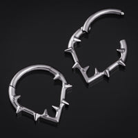 Septum Clicker, Argent, Épines, Titane ASTM F136